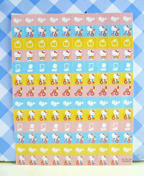 【震撼精品百貨】Hello Kitty 凱蒂貓~KITTY貼紙-腳踏車