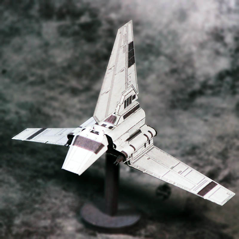 全金屬不銹鋼DIY拼裝模型3D免膠拼圖 彩色帝國穿梭機