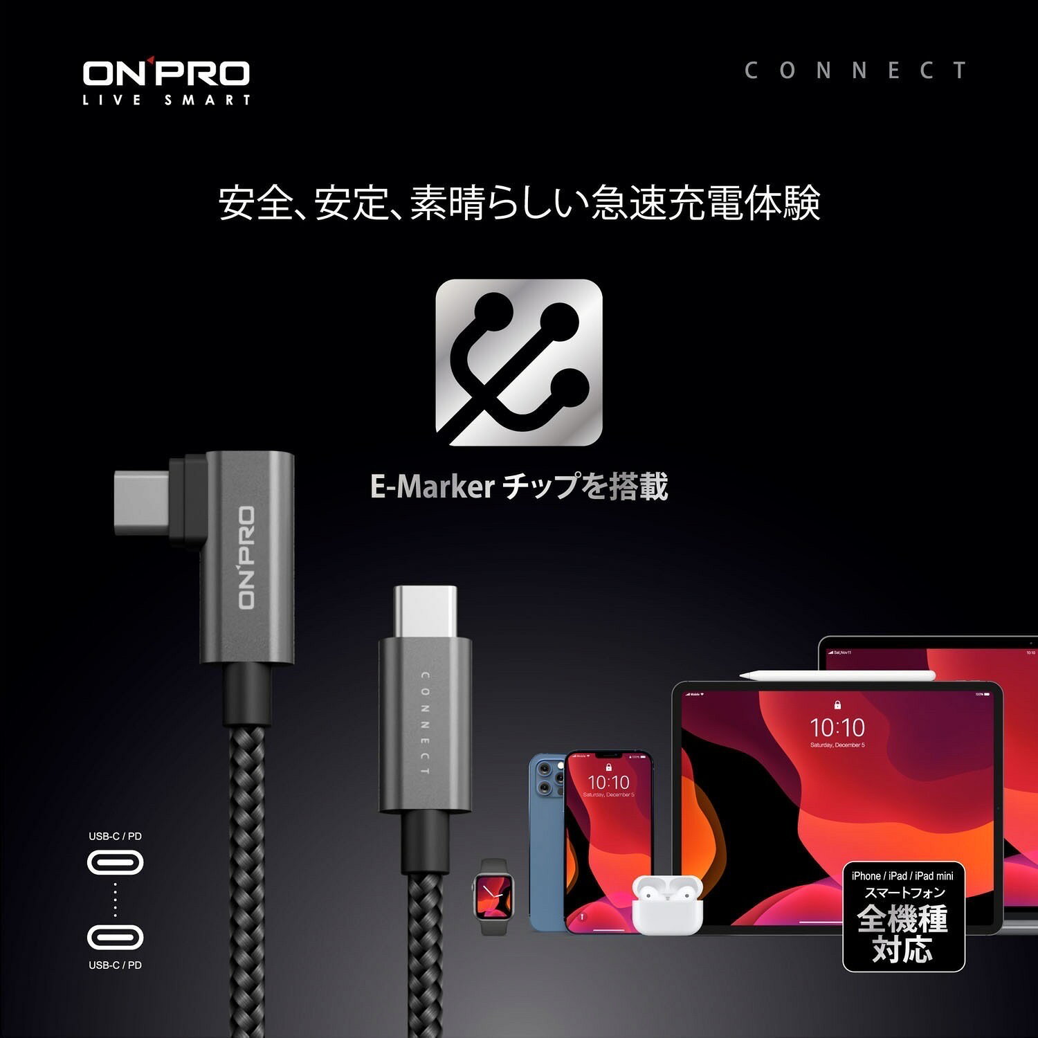 ONPRO PD 36W 雙孔 TypeC 快充頭 旅充 + C2C 200cm 雙TypeC 100W 快充線 傳輸線 7