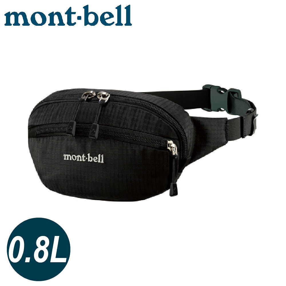 【Mont-Bell 日本 DELTA GUSSET POUCH S 腰包《黑》】1123763/側背包/腰包/休閒包