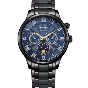 【Time Piece】CITIZEN GENT'S亞洲限定光動能月相腕錶-黑x藍面 (AP1055-87L) [APP下單享4%點數]