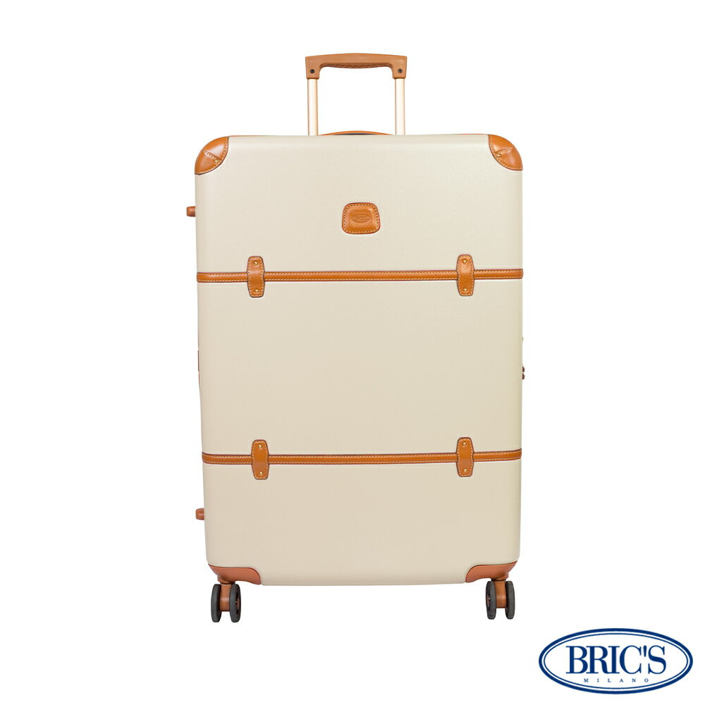 <br/><br/>  【米蘭BRIC'S】優雅時尚27吋PC拉鍊拉桿-米色 雙橡膠車輪行李箱<br/><br/>