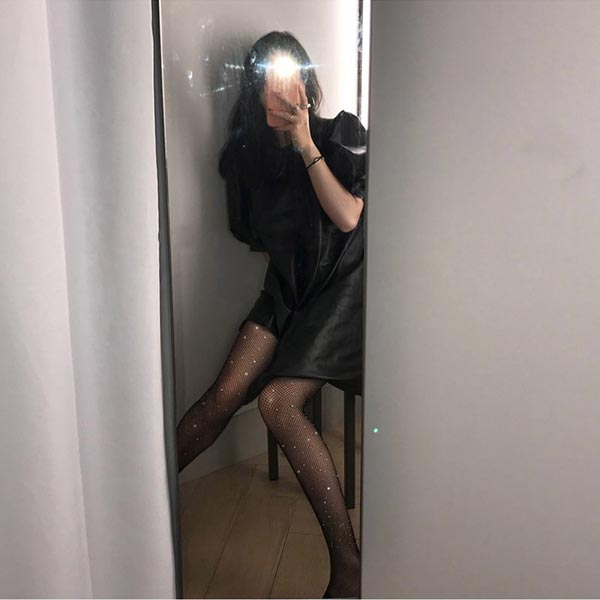 ANNAS 正韓鑽石網襪閃亮水鑽亮片絲襪褲襪打底襪網紗 簍空蕾絲性感夜店派對聖誕跨年韓國 6