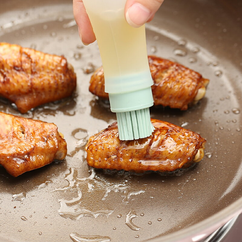 燒烤刷硅膠油刷家用廚房刷子帶油瓶擠壓耐高溫烙餅烤肉烘焙小工具