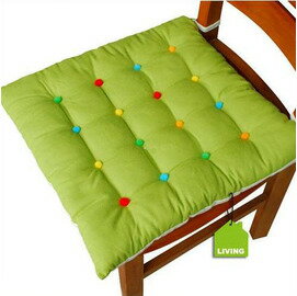 新潮時尚方形坐墊 七彩點純棉椅墊系列-綠色(40*40cm&45*45cm)