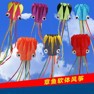 【章魚軟體風箏-小號-寬70*總高400cm-2套/組】微風易起飛到手即可放，可代購其他配件-30012