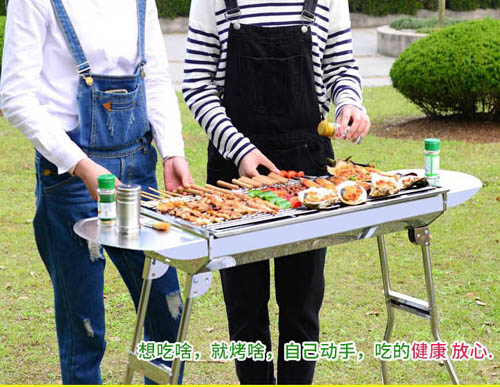 中秋節烤肉不銹鋼烤肉架套餐