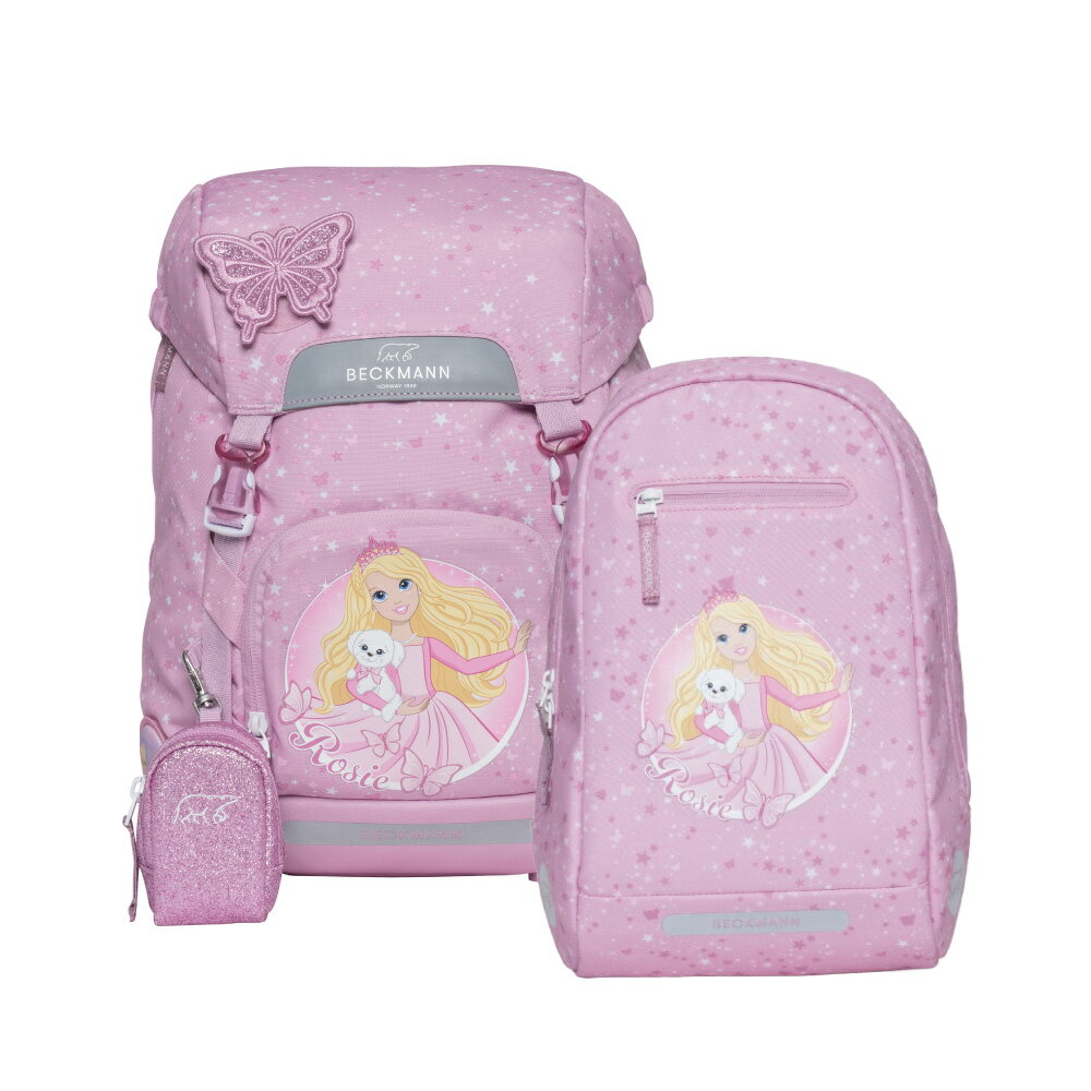 【毒】Beckmann Classic 22L 兒童護脊書包+Gym 12L輕便後揹包 - 蝴蝶公主