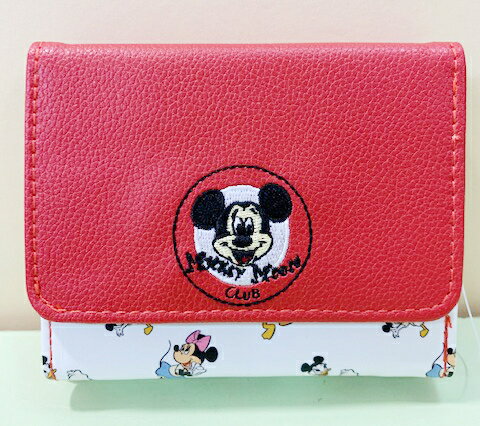 【震撼精品百貨】Micky Mouse 米奇/米妮 短皮夾-米奇紅*91437 震撼日式精品百貨