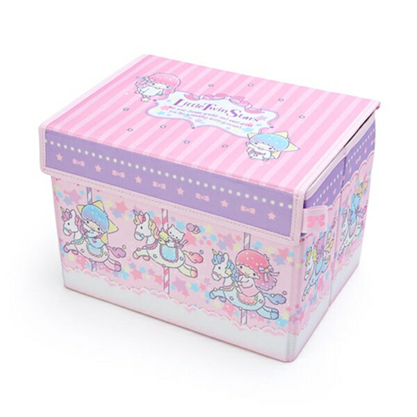 【震撼精品百貨】Little Twin Stars KiKi&LaLa 雙子星小天使 三麗鷗可折收納箱-旋轉木馬*54590 震撼日式精品百貨