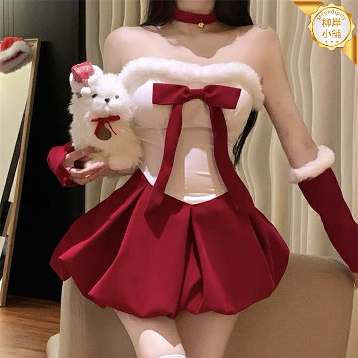 【聖誕戰袍】情趣內衣 兔女郎制服 角色扮演 情趣制服 情趣連衣裙 韓國絨面料 性感蕾絲 歐美外貿單 聖誕派對 情侶禮物