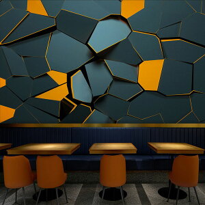 3d立體幾何科技感裝飾墻紙ktv酒吧健身房公司辦公室前臺背景墻紙