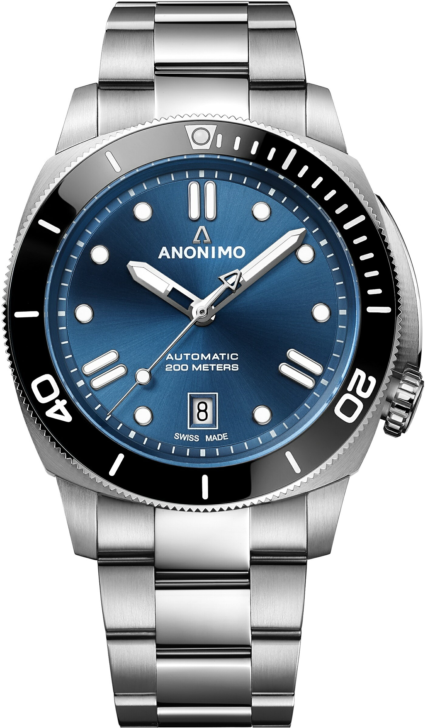 ANONIMO 吾名 NAUTILO Classic義大利海軍機械錶(AM-5009.09.103.M01)-42mm-藍面鋼帶【刷卡回饋 分期0利率】【APP下單22%點數回饋】