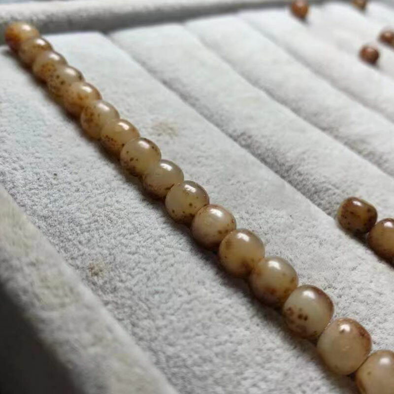 收藏級玉化星月菩提子手串108顆天然原生態通透小尺寸念珠鏈粉皮| 協貿