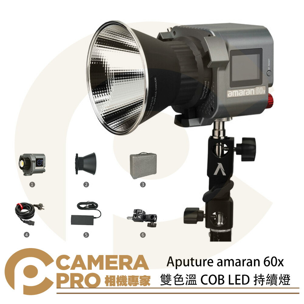 停產◎ Aputure amaran 60x 雙色溫 COB LED 持續燈 棚燈 2700-6500K 保榮卡口