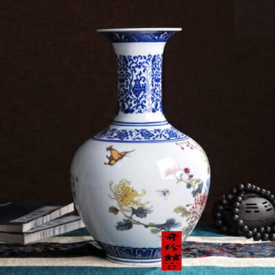 陶瓷花瓶 青花瓷瓷器 擺件-美麗斗彩細緻印花居家擺飾8色73c29【獨家進口】【米蘭精品】
