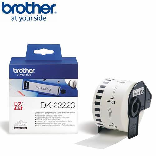【最高9%回饋 5000點】BROTHER 連續標籤帶 50mm 白底黑字 DK-22223