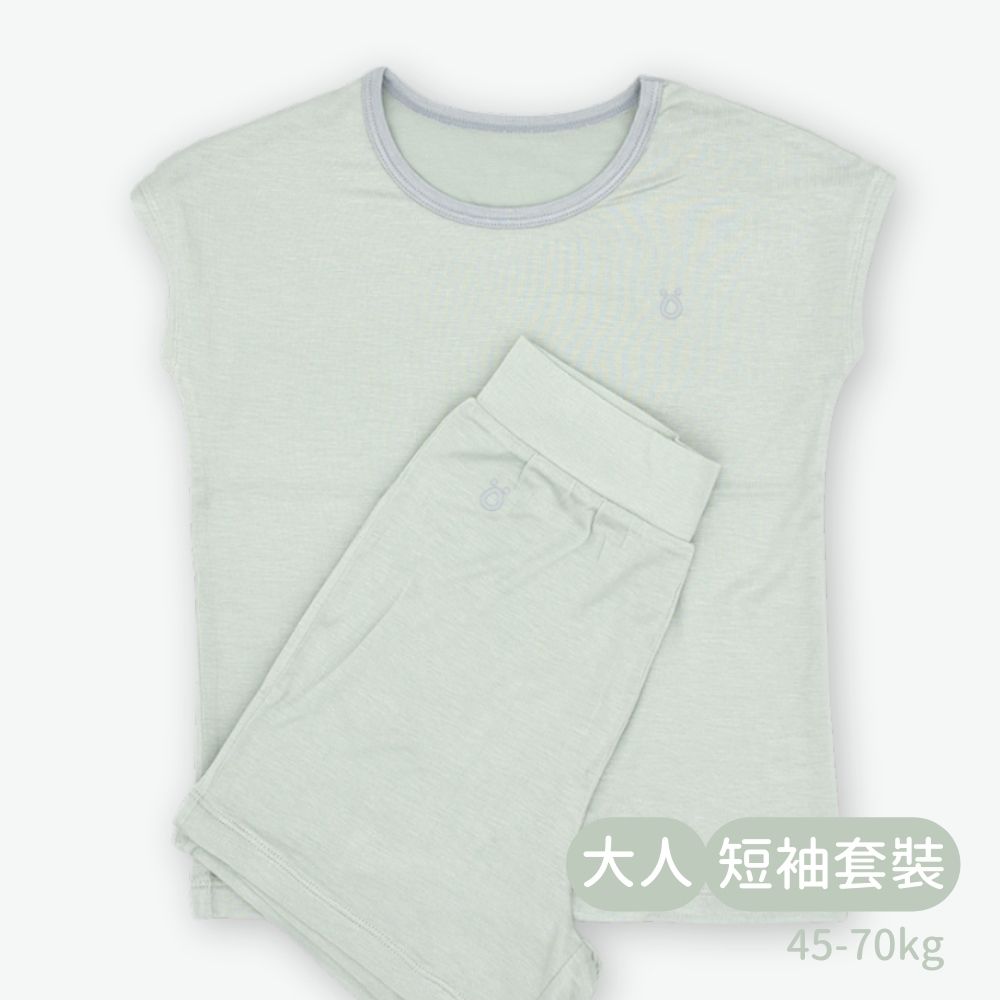 minihope輕柔感短袖套裝(大人)-薄荷