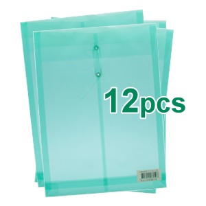 A4 直式附繩公文袋 ( F118 ) 綠色 12個/打 【限宅配】 立體文件袋