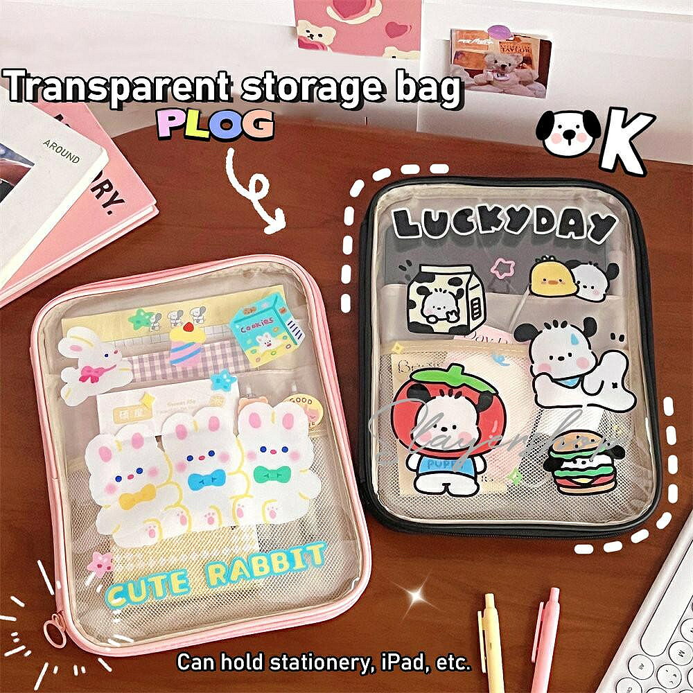 Kawaii 電腦套透明韓式小袋透明皮套袋高級保護套韓式 11 英寸
