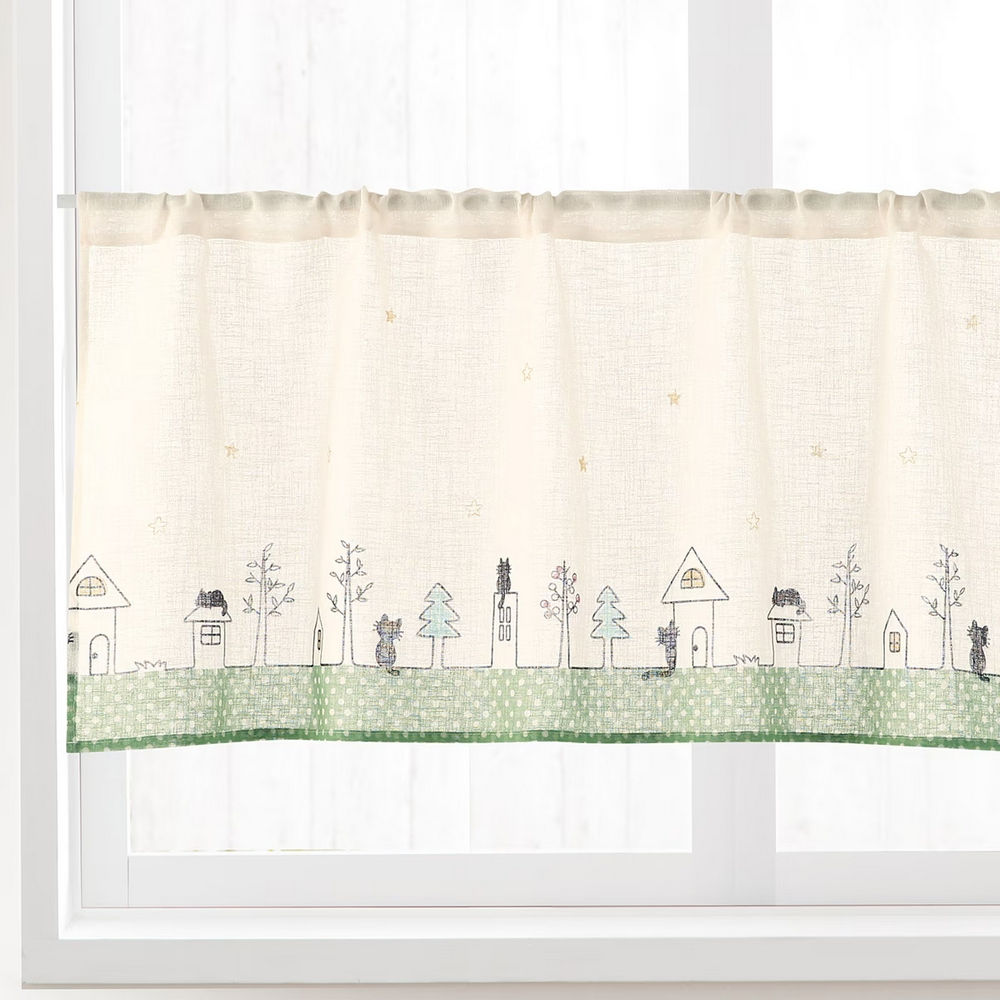 迷你窗簾 貓 CC-CAT03 100×45 NITORI宜得利家居