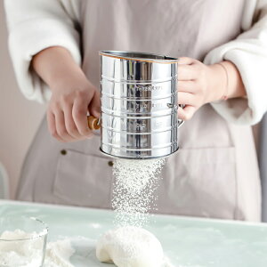 不銹鋼面粉過篩器手持半自動過濾篩面器糖粉篩面粉篩子烘焙篩工具