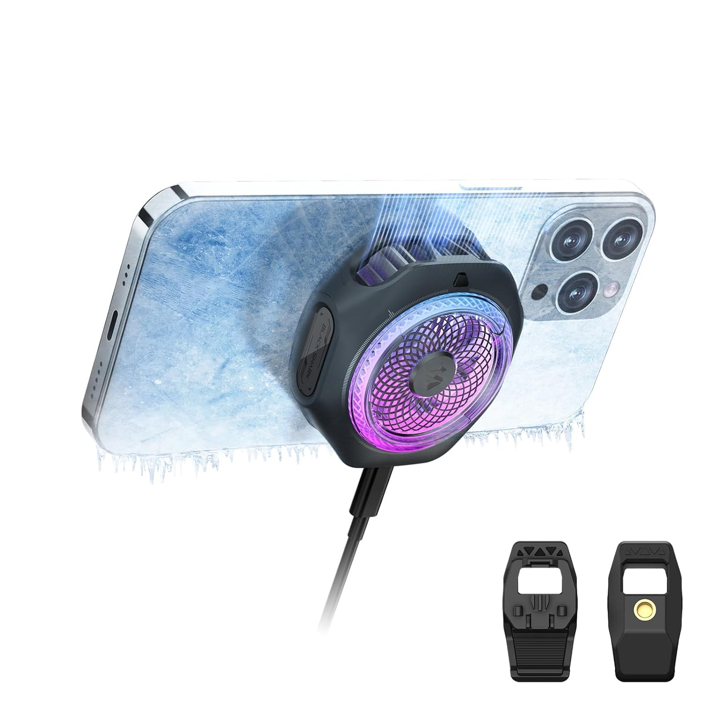 Black Shark MagCooler 4 Pro 磁吸式手機散熱器 27W RGB燈效 APP控制 黑色