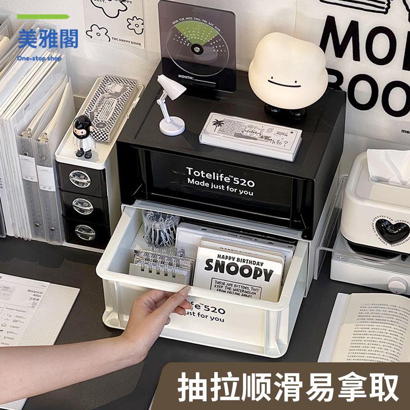 限時減免！收納盒 收納櫃 檔案盒 抽屜盒 工業風桌面收納盒鐵藝置物架子辦公室網紅ins風書本抽屜式整理盒 特價出 現貨 開發票【hua3/20】
