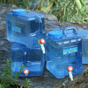 戶外水桶家用儲水用車載純凈裝水箱帶水龍頭蓄水飲水用便攜方型形