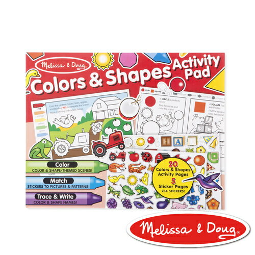 《美國 Melissa & Doug》 美勞 貼紙簿 可重複貼 學習貼貼樂–顏色和形狀 東喬精品百貨