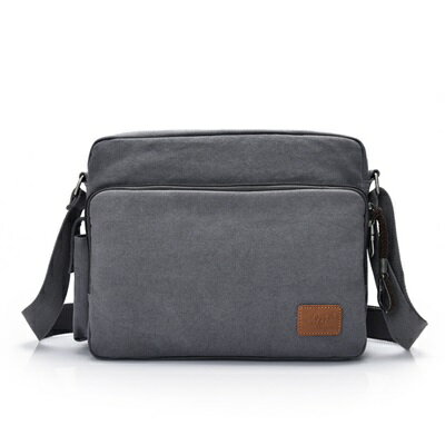 肩背包帆布斜背包-純色大容量經典休閒男女包包2色73pp278【獨家進口】【米蘭精品】