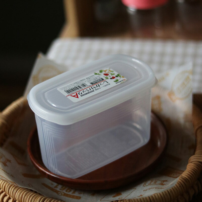 【日本NAKAYA】日本製長圓形透明收納/食物保鮮盒630ML