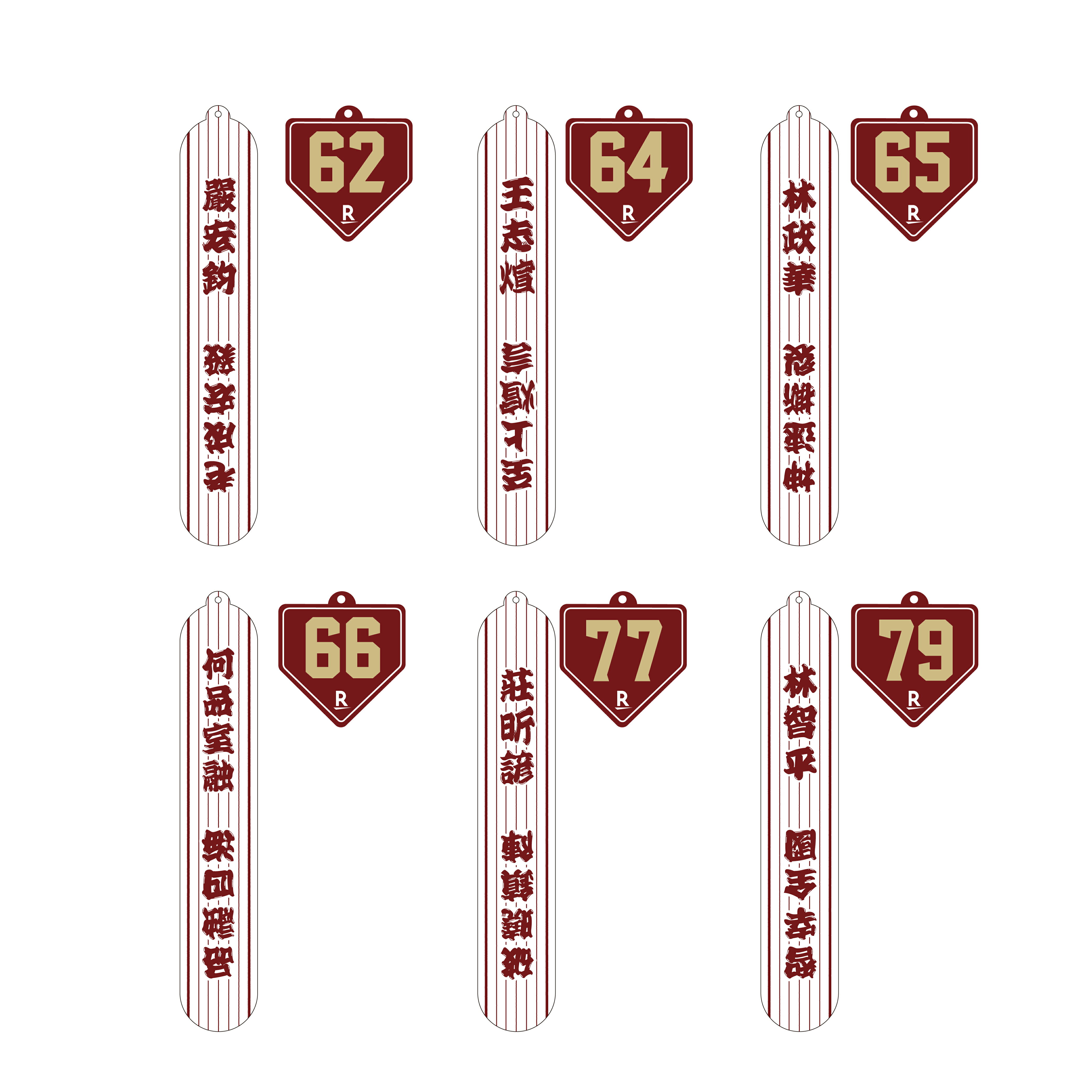 (隨機出貨) 2026 球員軟膠毛巾扣 4