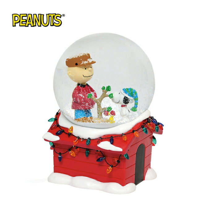 【正版授權】Enesco 史努比 音樂 聖誕水晶球 公仔 擺飾 Snoopy PEANUTS - 968751