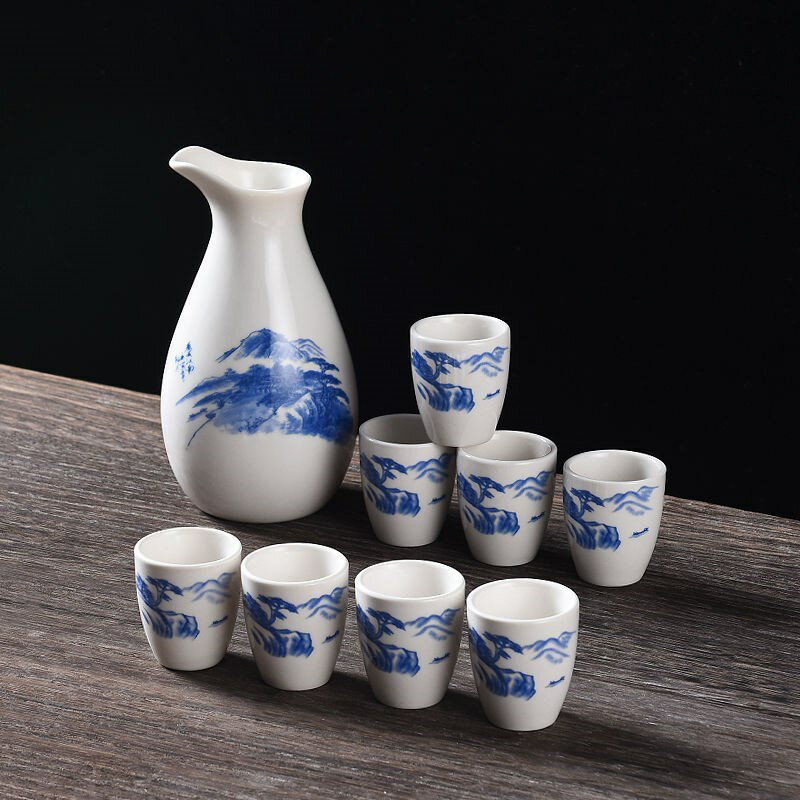 一壺八杯企鵝陶瓷具套件分酒器杯烈酒黃酒杯小酒盅清酒壺| 協貿國際