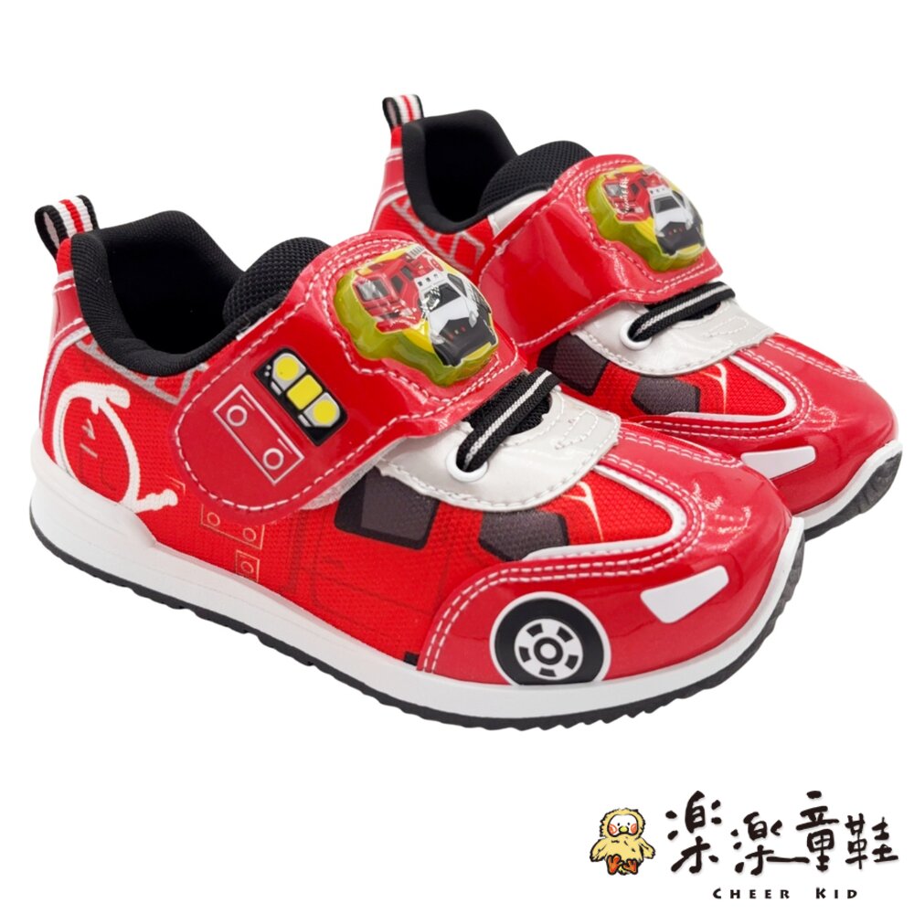 台灣製TOMICA電燈運動鞋 - 消防車 電燈鞋 MIT童鞋 男童鞋 魔鬼氈鞋 大童鞋 發光鞋 運動鞋 TOMICA 台灣製童鞋 休閒鞋 電燈布鞋 布鞋 跑步鞋 閃燈鞋 電燈運動鞋