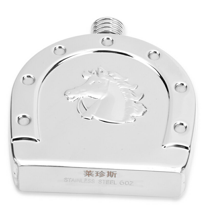 創意個性精鋼6盎司牧馬人酒壺不銹鋼酒壺隨身便攜酒壺酒瓶戶外 4