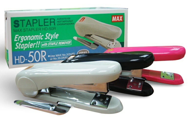 日本 美克司 MAX HD-50R 釘書機 訂書機 (附除針器) (適用3號釘書針)