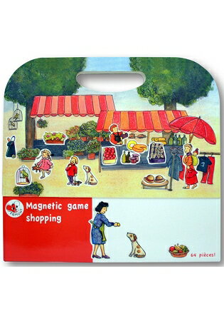 比利時 Egmont Toys 艾格蒙繪本風遊戲磁貼書：開心逛市集 | 拾書所