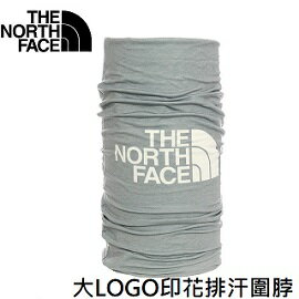 [ THE NORTH FACE ] 大LOGO印花排汗圍脖 灰 / NF00CGV7GQ0