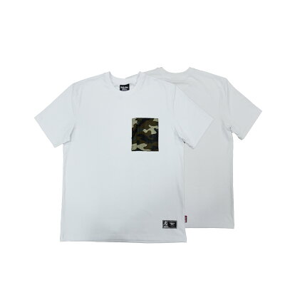 ARMY-11迷彩口袋短T-白