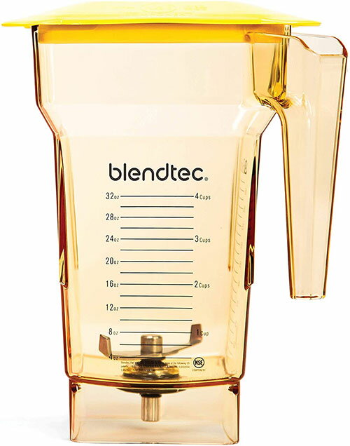 [3美國直購] Blendtec FourSide Jar 4角容杯 黃色 2.2L最大容量75oz 食物調理機替換杯子 40-618-62