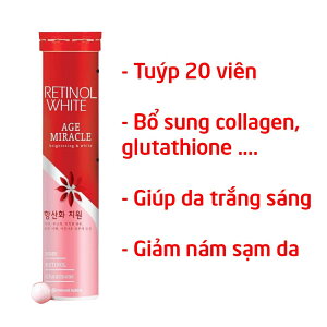 Viên sủi trắng da toàn thân Retinol White bổ sung collagen