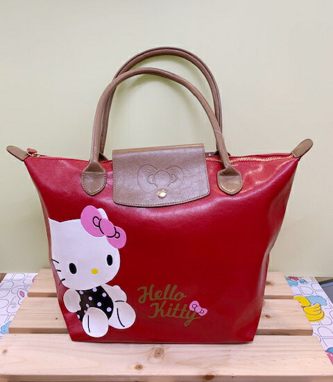 【震撼精品百貨】Hello Kitty 凱蒂貓 Sanrio HELLO KITTY手提袋/肩背袋-紅#00508 震撼日式精品百貨