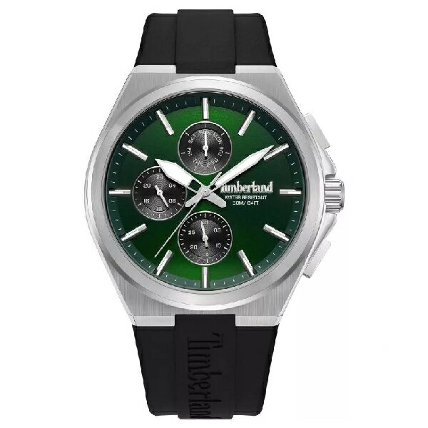 Timberland 天柏嵐  TDWGQ0075002 三眼多功能腕錶 矽膠錶帶 綠  43.5mm｜樂天全館特惠中★指定刷卡回饋10%