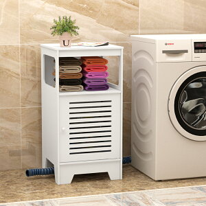 洗衣機旁置物架能穿水管陽臺浴室洗衣液收納架衛生間臉盆桶整理架