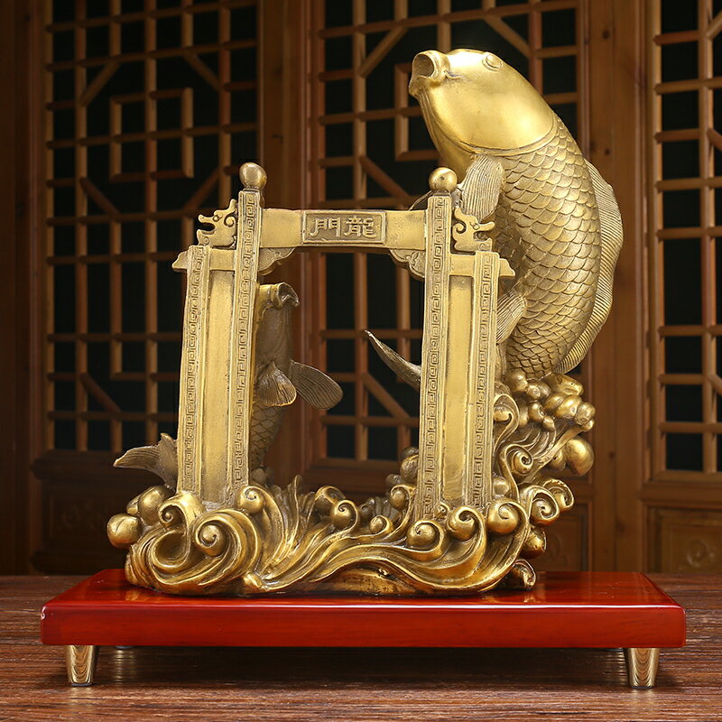 銅器 鯉躍龍門 客間 茶台 机 事務室 風水開運 装飾品 工芸品 置物 銅器 鯉躍龍門 客間 茶台 机 事務室 風水開運 装飾品 工芸品
