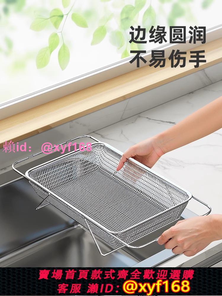 德國家用水槽瀝水籃不銹鋼洗碗池伸縮廚房置物架碗碟碗筷收納架子