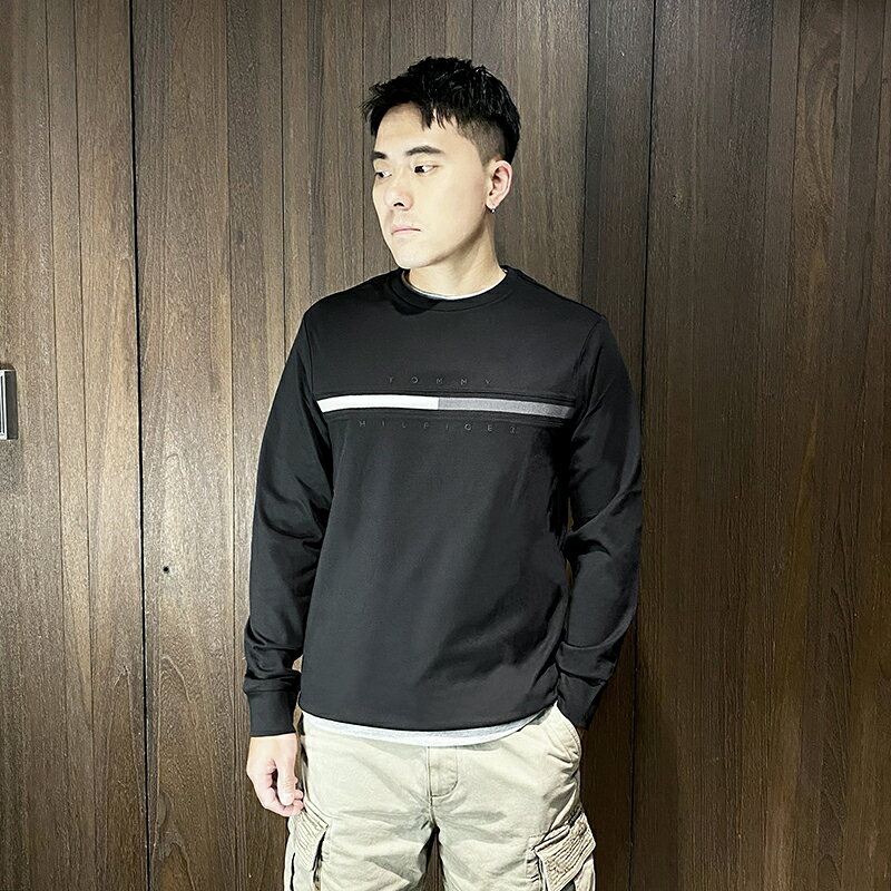 美國百分百【全新真品】Tommy Hilfiger 長袖上衣 棉質 T恤 男款 TH 基本款 logo 長薄T CM36