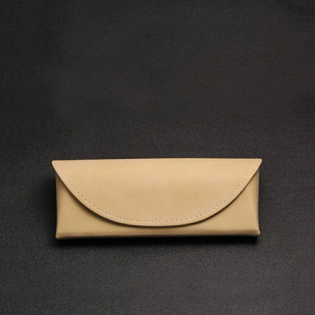 手工眼鏡盒便攜抗壓輕便高檔羊巴皮手工磨砂皮質太陽鏡墨鏡收納袋